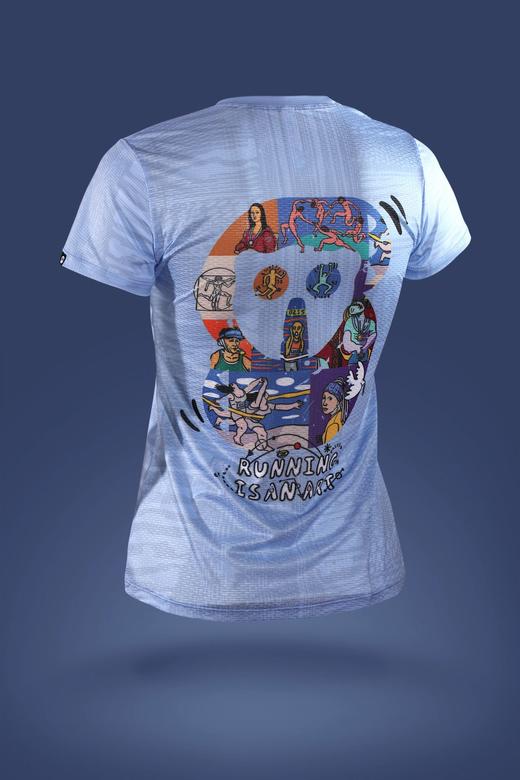严素跑步TEE,跑步即艺术 RUNNING IS AN ART,男/女款,轻量 短袖T恤 速干快干 严素态度 商品图3