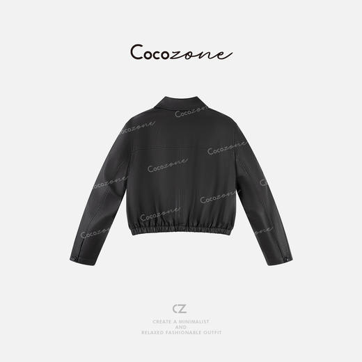 COCO ZONE 刘一一“纸皮皮衣”进口半植鞣绵羊皮翻领外套 CD2A1387 商品图1
