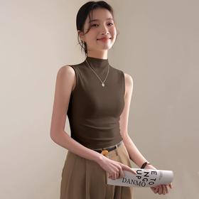 老米优品🎈3-5天！《修身百搭半高领背心》修饰身型没有紧绷束缚感 半高领设计拉长脖颈线条 亲肤透气舒适由内而外