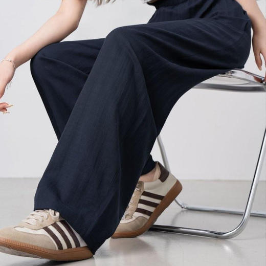 MUYANHUAN木言欢天丝亚麻鱼骨斜纹裤 | 凉感透气 垂顺丝滑 显瘦百搭 四色可选 商品图8