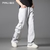 PINLI品立2025秋季新款多口袋工装直筒裤男士高街潮流宽松休闲裤GD253117012 商品缩略图3