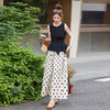小香风气质女神范显瘦，御姐职业无袖波点阔腿裤两件套HR-YWY9006 商品缩略图3