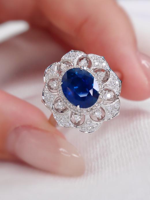 2.3ct刻面蓝宝石戒指吊坠两用 商品图1