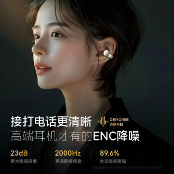 山水（SANSUI）【久戴也舒适】W90蓝牙耳机不入耳开放式骨传导概念无线耳夹式夹耳运动适用于华为小米苹果白 /数码 /影音娱乐 /蓝牙/无线耳机 商品图6