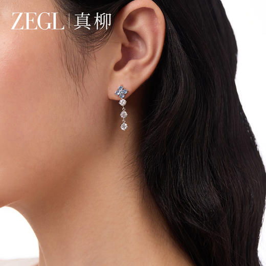 ZEGL真柳设计师银河漫游系列星星耳环女轻奢高级耳钉蓝色耳饰耳坠 商品图1