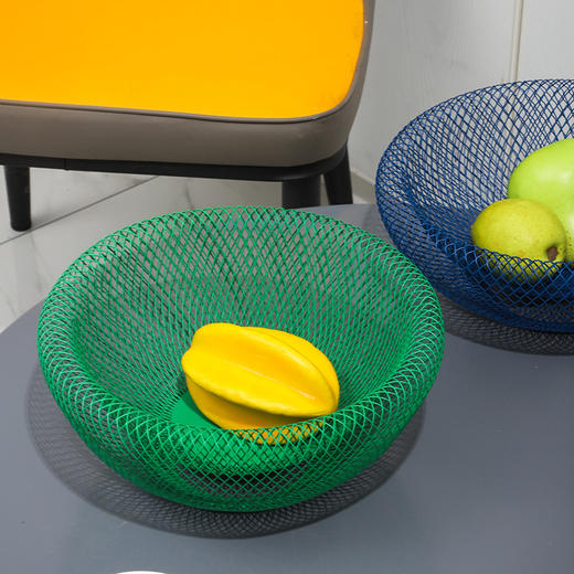 UYOKU 出口日本原单  北欧风水果篮 简约铁艺水果盘 客厅家用干果盘 商品图2