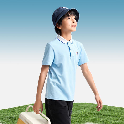 男童翻领短袖针织衫夏季新款安奈儿童装EB521201 商品图2