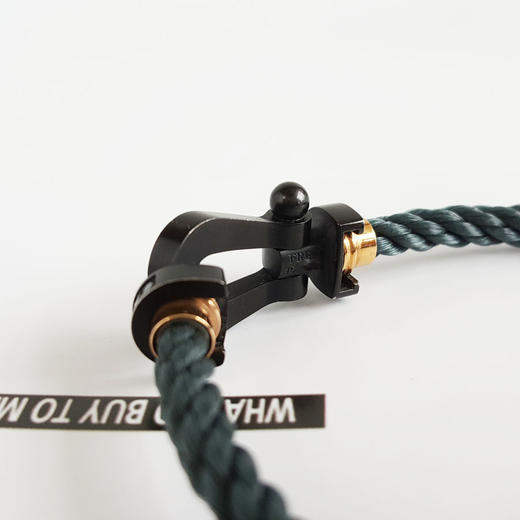 【95新】Fred斐登force 10系列大号全黑色钛金半钻force 10马蹄扣手链17号链绳中性款现售价：9500！050825TJ01 商品图5