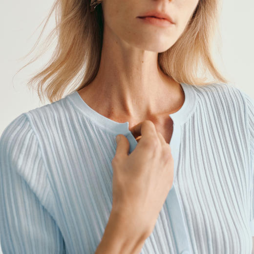 【商场同款】麦檬夏轻盈透气莱赛尔短袖针织衫5F4231422 商品图3