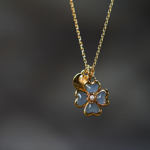 北京仓｜Goossens Paris-Talisman-蓝色 四叶草 项链［法国设计师］ 商品图2