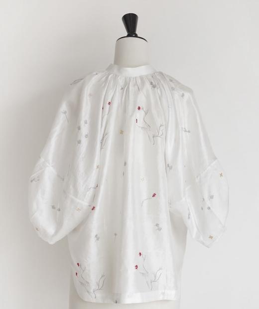 Bunon刺绣白色上衣 商品图5