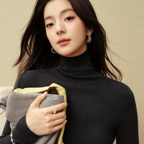 【严选】【无痕暖绒衫】诗凡黎堆堆领百搭针织打底衫25秋新款高领显瘦毛衣7G8132081