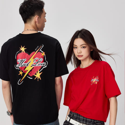 潘玮柏全球巡演MAD LOVE狂爱蜡笔爱心印花短袖T限定发售NP44TE27 商品图1