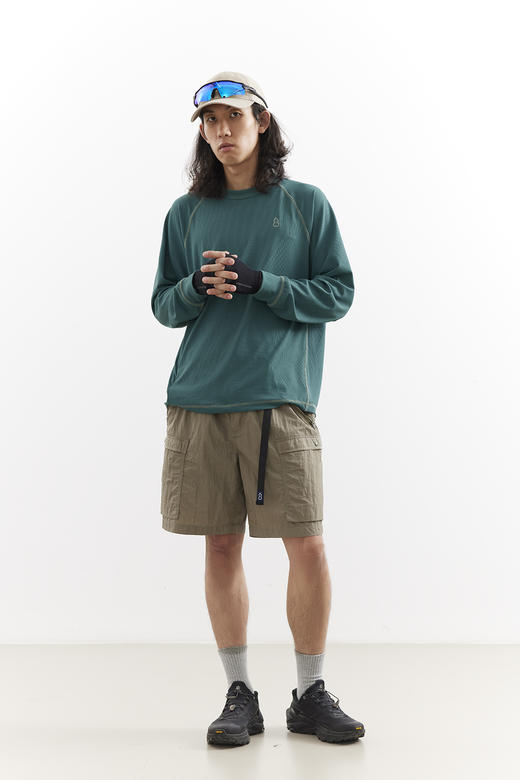 吃茶去chichaqu25速干明线吸湿排汗凉感华夫格圆领T恤户外运动 商品图1