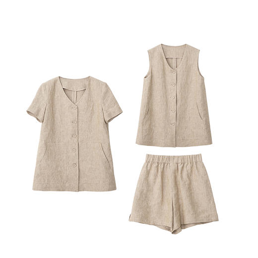 裁缝学苑AS540棉麻清凉透气西装纸样马甲短裤套装打版裁剪样板 商品图6