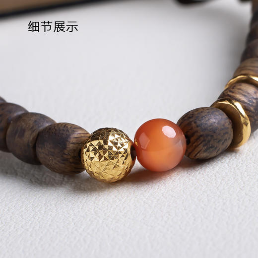 xy0523沉香+南红气质鼓珠手串 商品图5