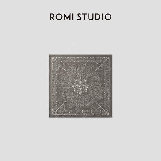 ROMI STUDIO“法式复古”100%亚麻水洗撞色复古印花丝巾RWCAPR5018/RWCAPR5584 商品图3