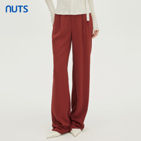 NUTS商场同款春秋季纯色高级感气质百搭直筒宽松长裤女331072108