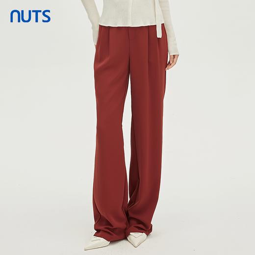NUTS商场同款春秋季纯色高级感气质百搭直筒宽松长裤女331072108 商品图0