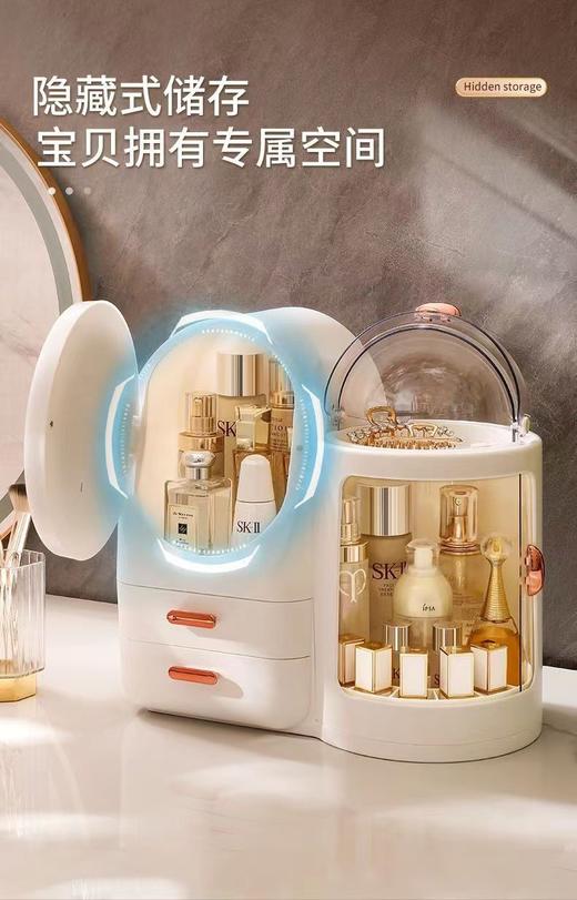 化妆品收纳盒梳妆台带LED灯一体箱高级感抽屉大容量护肤品置物架 商品图6