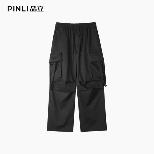 PINLI品立2025秋季新款男士多口袋工装裤潮牌宽松直筒休闲长裤子GD253117021 商品图5