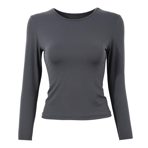 跃牌【禅语梵心】抗菌休闲运动长袖裸感收腰修身透气瑜伽T恤跑步训练健身上衣CX3399 商品图4