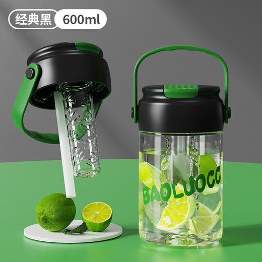 食品级高颜值花茶杯， 800ml大容量+独立茶仓🍵，喝茶不吐茶！樱花粉、奶茶绿等多色可选💖，随时随地畅饮好心情！ 商品图7