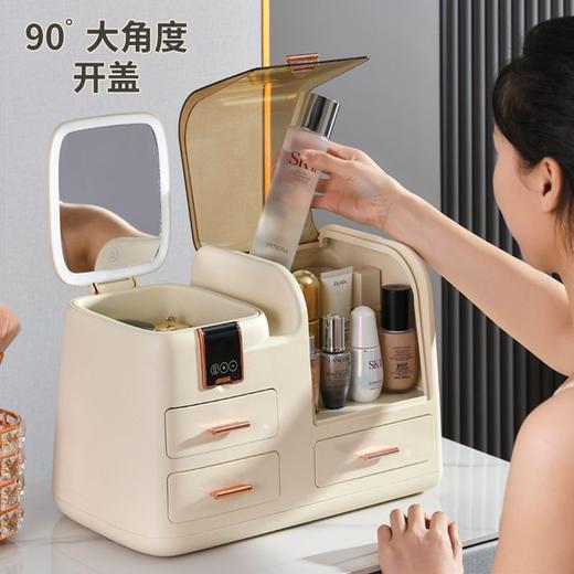 化妆品收纳盒大容量女生节日礼物家用卧室客厅桌面收纳防尘首饰架 商品图0
