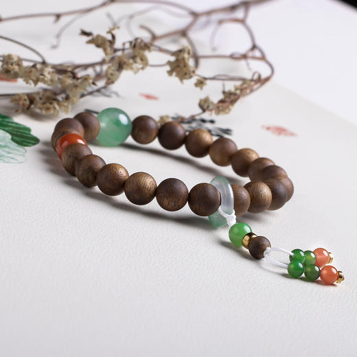 xy0522沉香+非洲翠南红手持手串 商品图1
