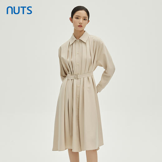 NUTS商场同款春秋设计感高级气质长款风衣外套连衣裙女333042217 商品图4