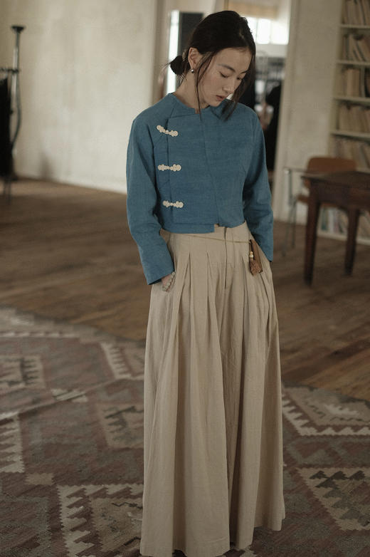 羊绒匹马棉（Supima） | 阔腿高腰裙裤 商品图7