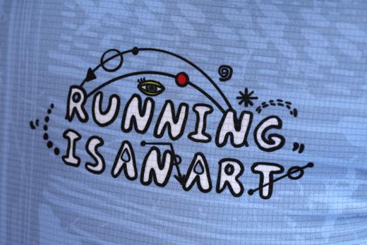 严素跑步TEE,跑步即艺术 RUNNING IS AN ART,男/女款,轻量 短袖T恤 速干快干 严素态度 商品图9