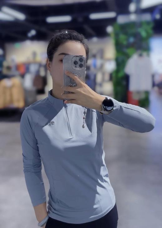 点此购买 可隆春秋季女款户外运动上衣露营半拉链长袖拉绒打底衫 qk 326861 商品图13