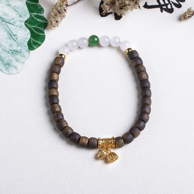 xy0520沉香+和田玉莲蓬子手串