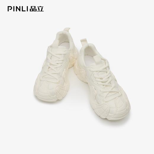 PINLI品立2025秋季新款男低帮鞋牛皮真皮网面鞋休闲运动老爹鞋潮D252121027 商品图6