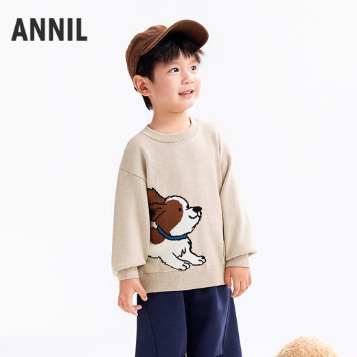 【实体店同款】男童圆领针织衫秋季新款安奈儿童装XB534113 商品图0