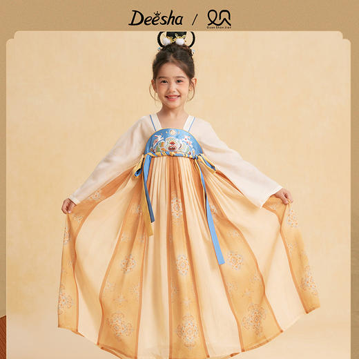 笛莎Deesha观山见女童连衣裙2025秋季女童连衣裙 商品图6