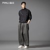 PINLI品立春夏新款宽松直筒休闲长裤男士纯色百搭潮流弯刀裤GD253117013 商品缩略图2