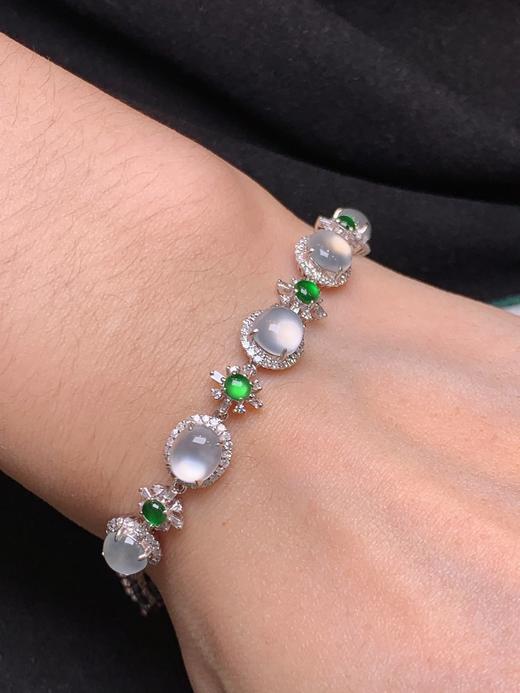 蛋面翡翠戒指手链套装 商品图4