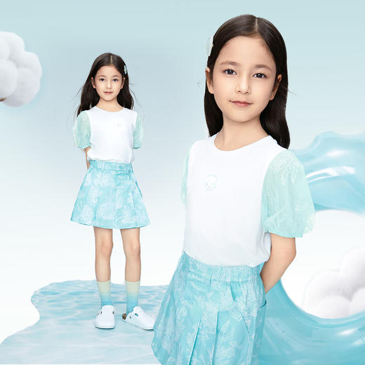 女童清凉T恤圆领短袖上衣夏季新款安奈儿童装实体店同款AG421793 商品图2