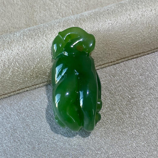 和田玉（碧玉-菠菜绿）挂件--佛手/31.7*18*15mm/10.97g 商品图3