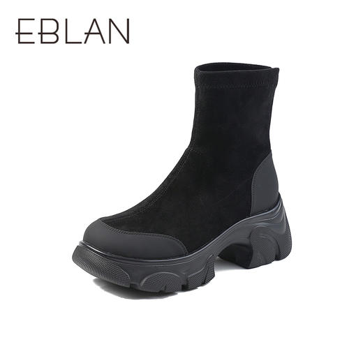 伊伴冬季双层Q弹垫脚运动感大底女时尚休闲鞋B25552725 商品图1