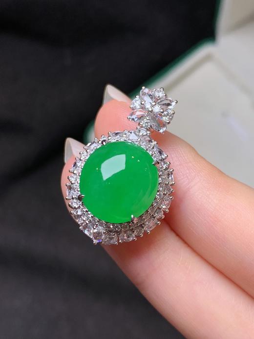 蛋面翡翠吊坠 商品图2