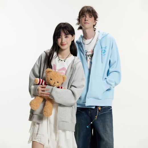 【薇你倾心七夕限定礼盒】YKYB黄子韬潮流连帽卫衣发泡印花拉链开衫外套秋Y53NWY004 商品图0