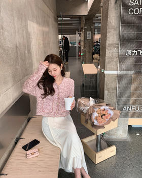 金蘑菇菇【羊毛飘飘裙】纱裙般飘逸浪漫！温柔百褶裙