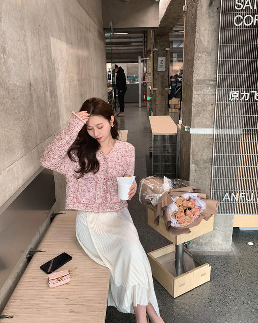 金蘑菇菇【羊毛飘飘裙】纱裙般飘逸浪漫！温柔百褶裙 商品图0