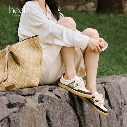 【一步一山河】heelz设计师手工鞋履 ｜非遗刺绣无铬鞣牛皮运动鞋1.5公分 商品图1