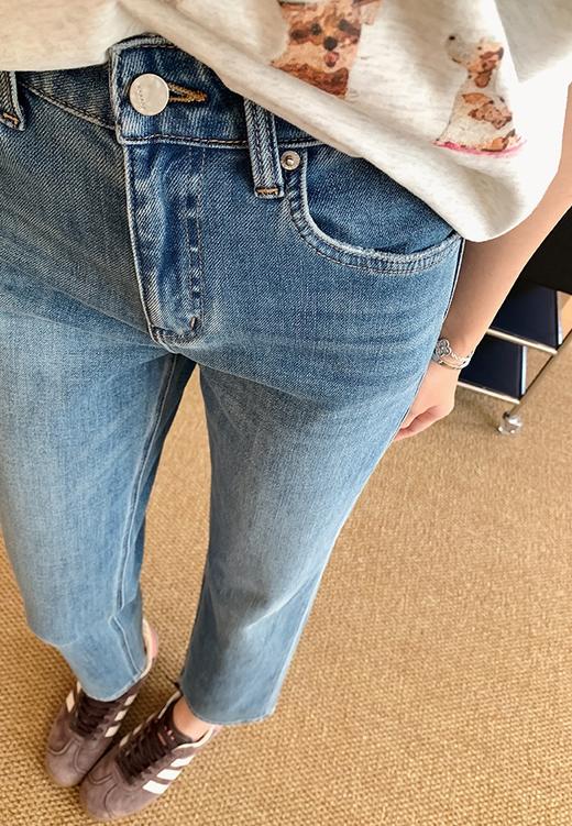 土耳其春秋新款直筒烟管裤四面弹磨砂石洗牛仔裤 商品图8