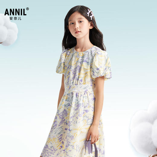 女童短袖连衣裙夏季新款安奈儿童装EG523078 商品图0