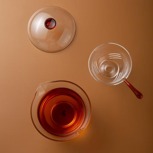 八马茶具丨 八马晶莹玻璃过滤盖碗150ml 商品图4